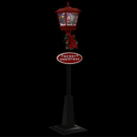 Straatlantaarn met kerstman LED 180 cm 4