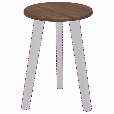 Tafelblad bruin eikenkleur &Oslash; 30 x 1,5 cm Bewerkt hout 3