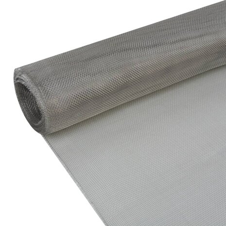 Gaas 100x500 cm roestvrij staal zilverkleurig 4