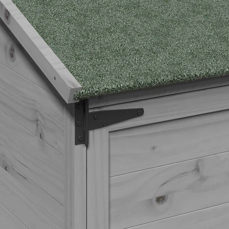 Tuinschuur Grijs 59 x 56 x 113,5 cm Bewerkt hout 8