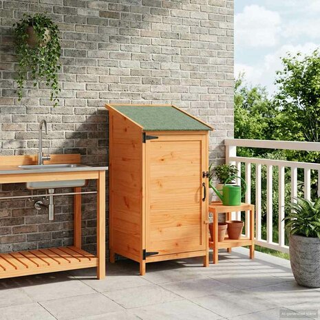 Tuinschuur Bruin 59 x 56 x 113,5 cm Bewerkt hout 3