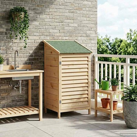 Tuinschuur Naturel 59 x 56 x 113,5 cm Massief Vurenhout 3