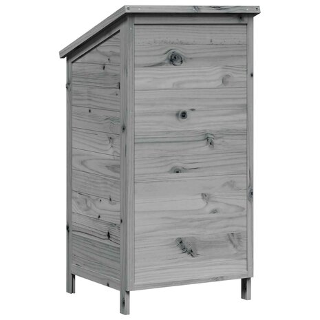 Tuinschuur Grijs 59 x 56 x 113,5 cm Massief Vurenhout 7