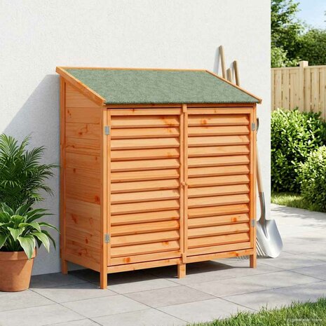 Tuinschuur Bruin 106 x 56 x 113,5 cm Massief Vurenhout 3