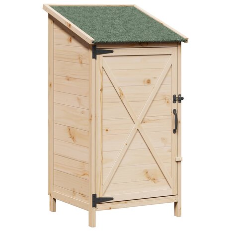 Tuinschuur Naturel 59,5 x 56 x 113,5 cm Bewerkt hout 2