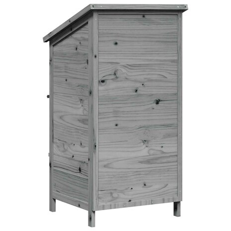 Tuinschuur Grijs 59,5 x 56 x 113,5 cm Bewerkt hout 7