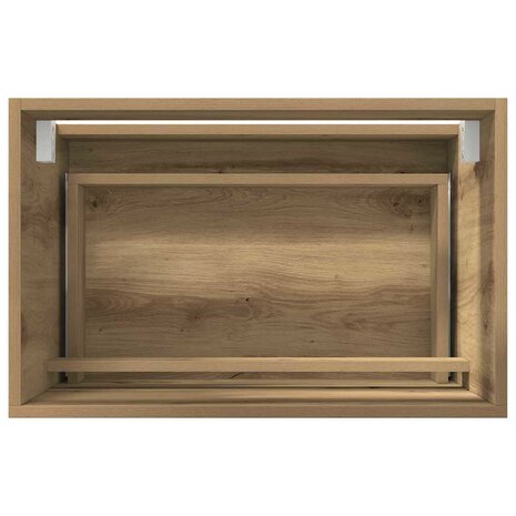 Badkamermeubelset 2 pcs Artisan Eiken Geperst Hout en Metaal 11
