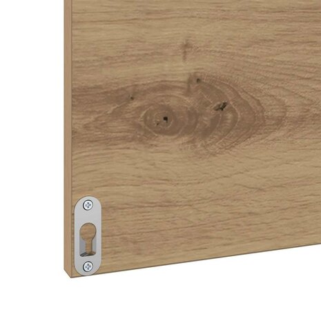 Badkamermeubelset 2 pcs Artisan Eiken Geperst Hout en Metaal 12