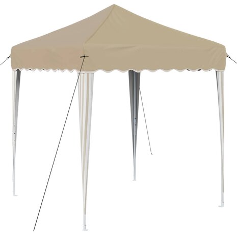 Pop-up partytent 195 x 195 x 245 cm Cr&egrave;mekleurig Oxford Stof 2