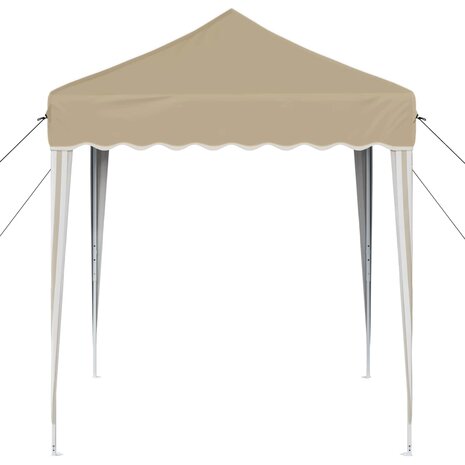 Pop-up partytent 195 x 195 x 245 cm Cr&egrave;mekleurig Oxford Stof 6