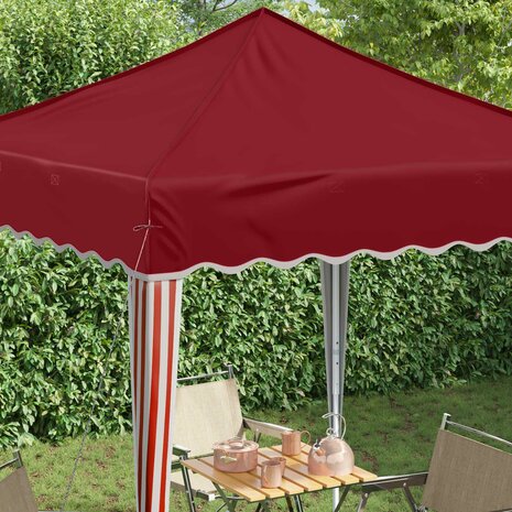 Pop-up partytent 195 x 195 x 245 cm Bordeauxrood Oxford Stof 4