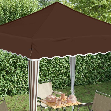 Pop-up partytent 195 x 195 x 245 cm Bruin Oxford Stof 4