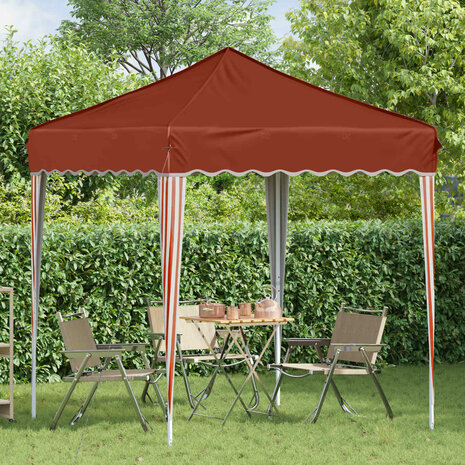 Pop-up partytent 195 x 195 x 245 cm Terracotta Oxford Stof 3