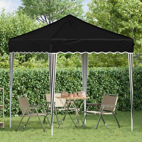 Pop-up partytent 195 x 195 x 245 cm Zwart Oxford Stof 3