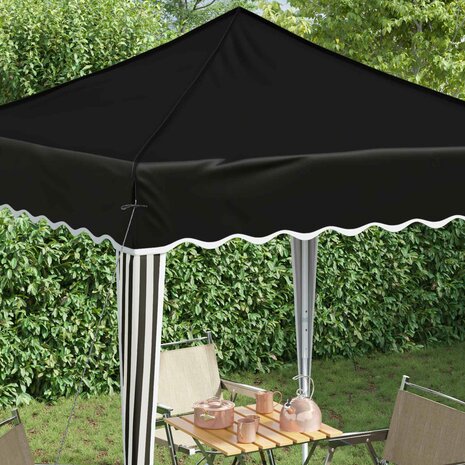 Pop-up partytent 195 x 195 x 245 cm Zwart Oxford Stof 4