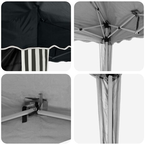 Pop-up partytent 195 x 195 x 245 cm Antracietkleurig 11