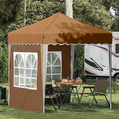 Pop-up partytent 195 x 195 x 245 cm Beige Oxford Stof 1