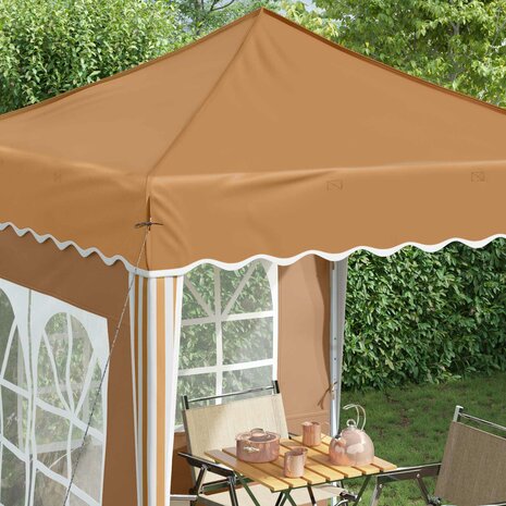 Pop-up partytent 195 x 195 x 245 cm Beige Oxford Stof 4