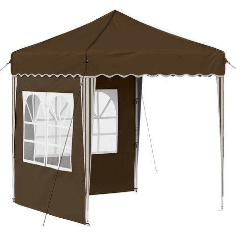 Pop-up partytent 195 x 195 x 245 cm Bruin Oxford Stof 2