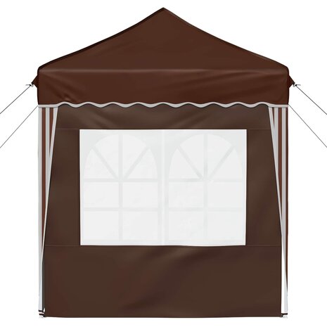 Pop-up partytent 195 x 195 x 245 cm Bruin Oxford Stof 7