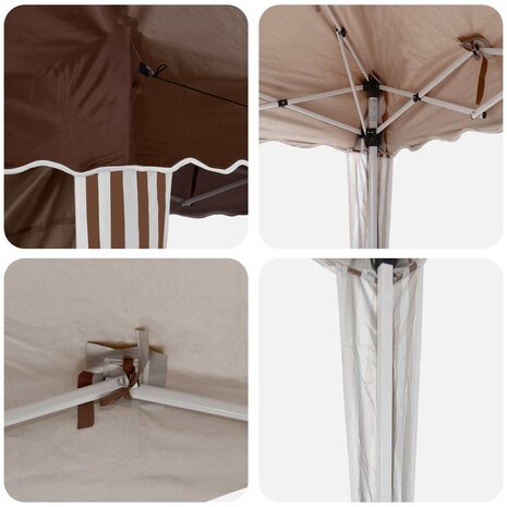 Pop-up partytent 195 x 195 x 245 cm Bruin Oxford Stof 11