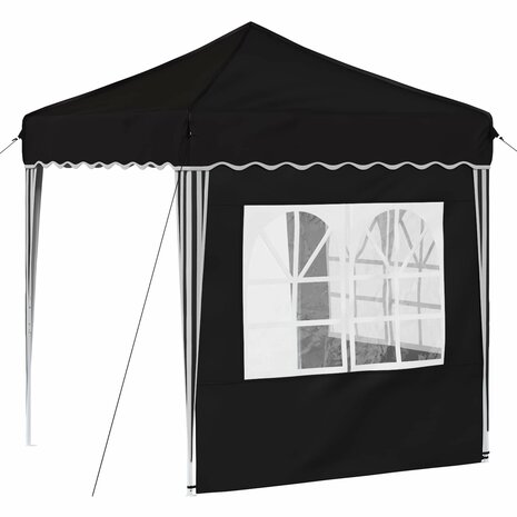 Pop-up partytent 195 x 195 x 245 cm Zwart Oxford Stof 8