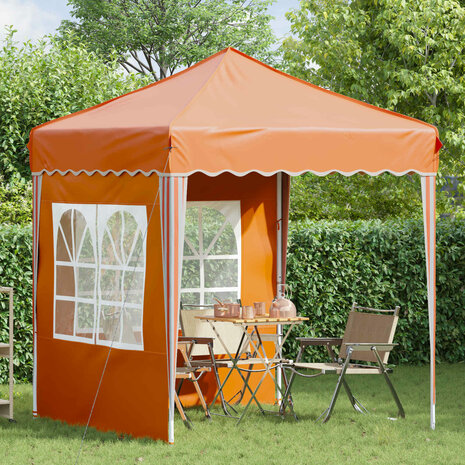Pop-up partytent 195 x 195 x 245 cm Oranje Oxford Stof 3