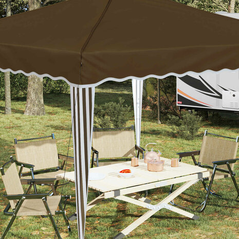 Pop-up partytent 288 x 288 x 245 cm Taupe Oxford Stof 4
