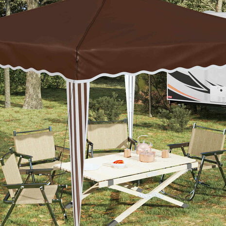 Pop-up partytent 288 x 288 x 245 cm Bruin Oxford Stof 4
