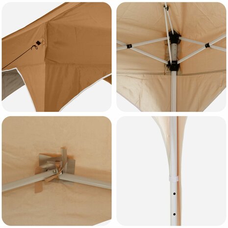 Pop-up partytent 194 x 194 x 245 cm Beige 9