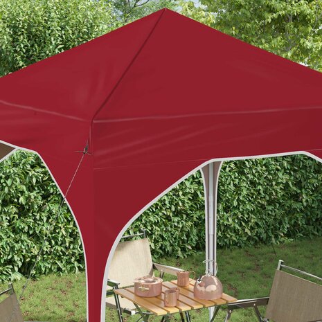 Pop-up partytent 194 x 194 x 245 cm Bordeauxrood 4