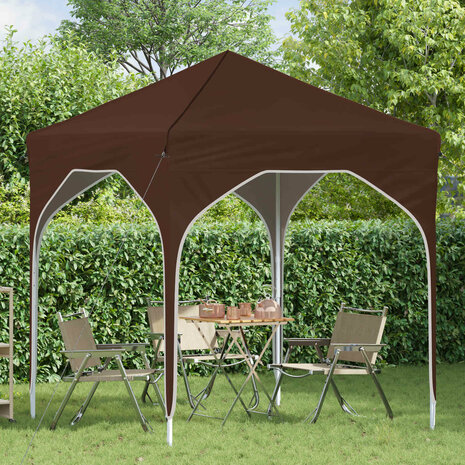 Pop-up partytent 194 x 194 x 245 cm Bruin 3