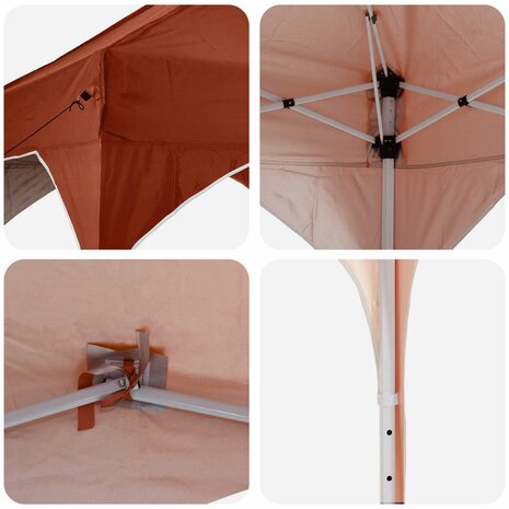 Pop-up partytent 194 x 194 x 245 cm Terracotta 9