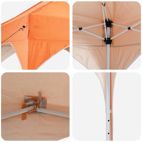 Pop-up partytent 194 x 194 x 245 cm Oranje 9