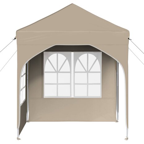 Pop-up partytent 192 x 192 x 245 cm Cr&egrave;mekleurig 6