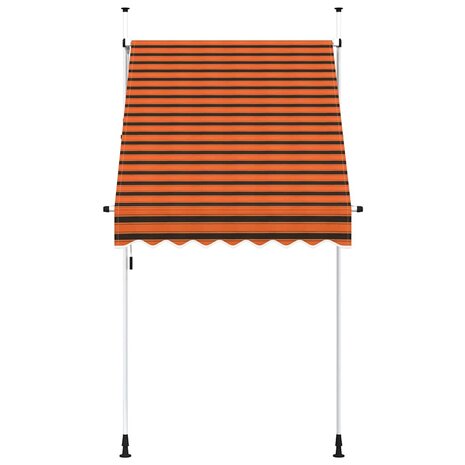 Luifel handmatig uittrekbaar 150 cm oranje en bruin 3
