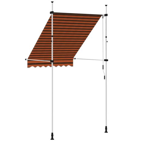 Luifel handmatig uittrekbaar 150 cm oranje en bruin 4