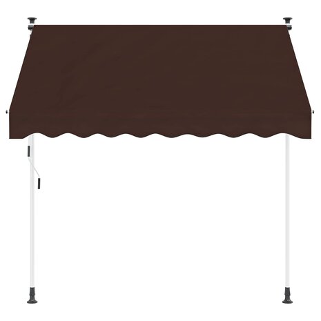 Handmatig uitschuifbare luifel Bruin 300 cm 2