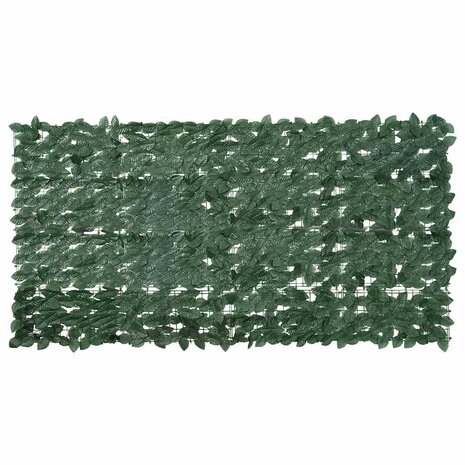 Balkonscherm met donkergroene bladeren 200x100 cm 1