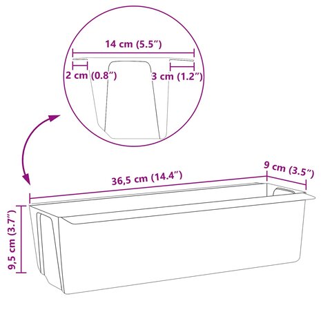 Bloembakken voor Euro-pallets 12 pcs Groen 36 x 13,5 x 9,5 cm 8