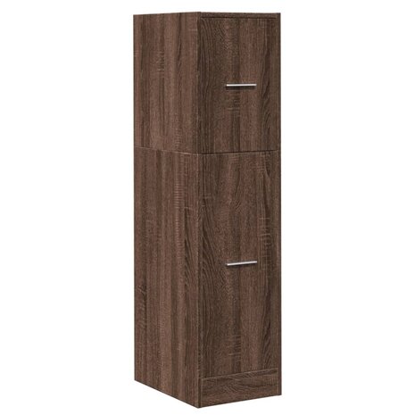 Apothekerskast 30x41x118 cm bewerkt hout bruin eikenkleurig 4