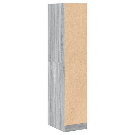 Apothekerskast 30x41x144,5 cm bewerkt hout grijs sonoma eiken 6