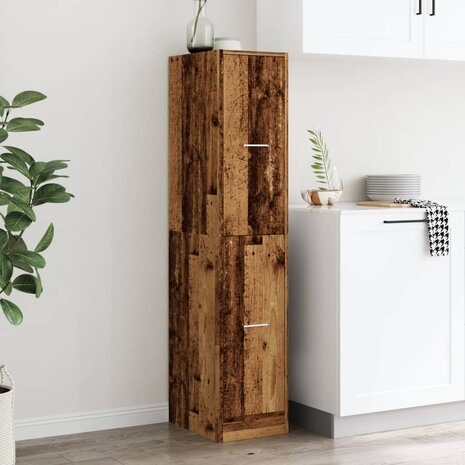 Apothekerskast 30x41x144,5 cm bewerkt hout oud houtkleurig 3