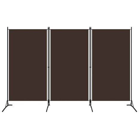 Kamerscherm met 3 panelen 260x180 cm bruin 1
