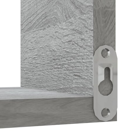 Hoekwandschap 40x40x50 cm bewerkt hout grijs sonoma eikenkleur 6