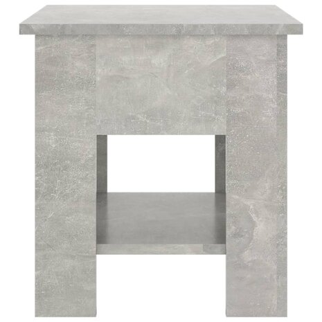 Salontafel 40x40x42 cm bewerkt hout betongrijs 4