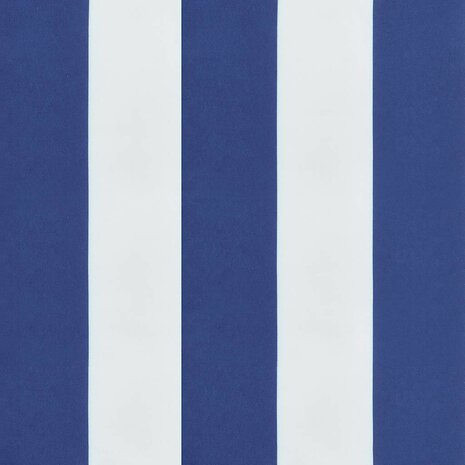 Tuinstoelkussens 6 st gestreept 40x40x4 cm stof wit en blauw 8