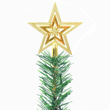 Kunstkerstboom met verlichting en kerstballen 64 cm groen 6