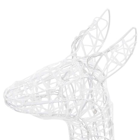 Kerstversiering rendierfamilie 300 LED's warmwit acryl 10