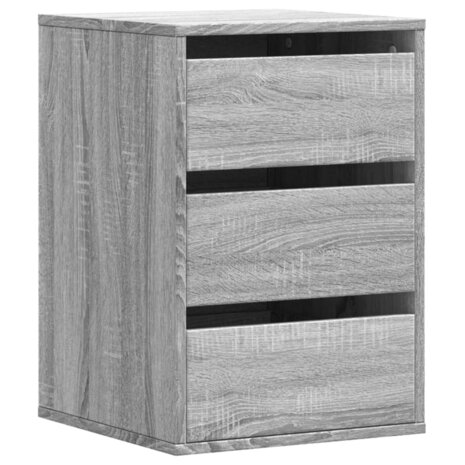 Ladekast 40x41x58 cm bewerkt hout grijs sonoma eikenkleurig 2